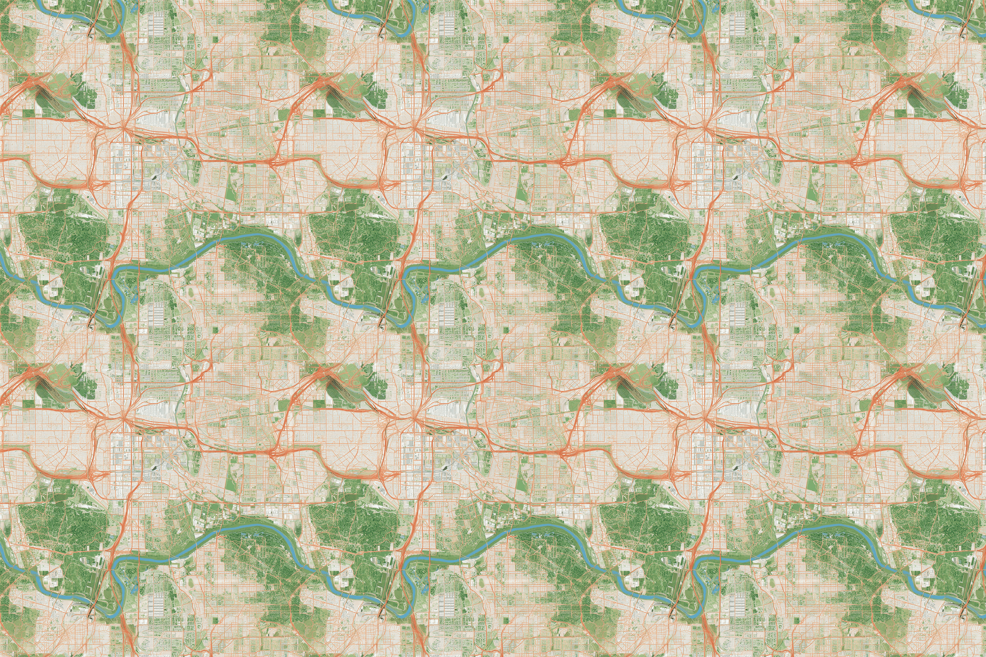 Metropolitan Maps: City Grid Wrapping Paper