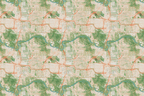 Seamless vintage city map pattern featuring green parks, orange roads, and winding blue rivers.