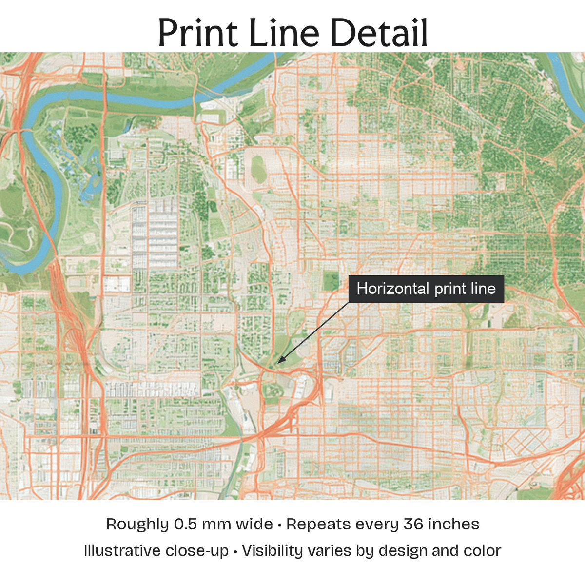 743075 — Print Line Detail. Illustrative close-up; visibility varies by design and color.