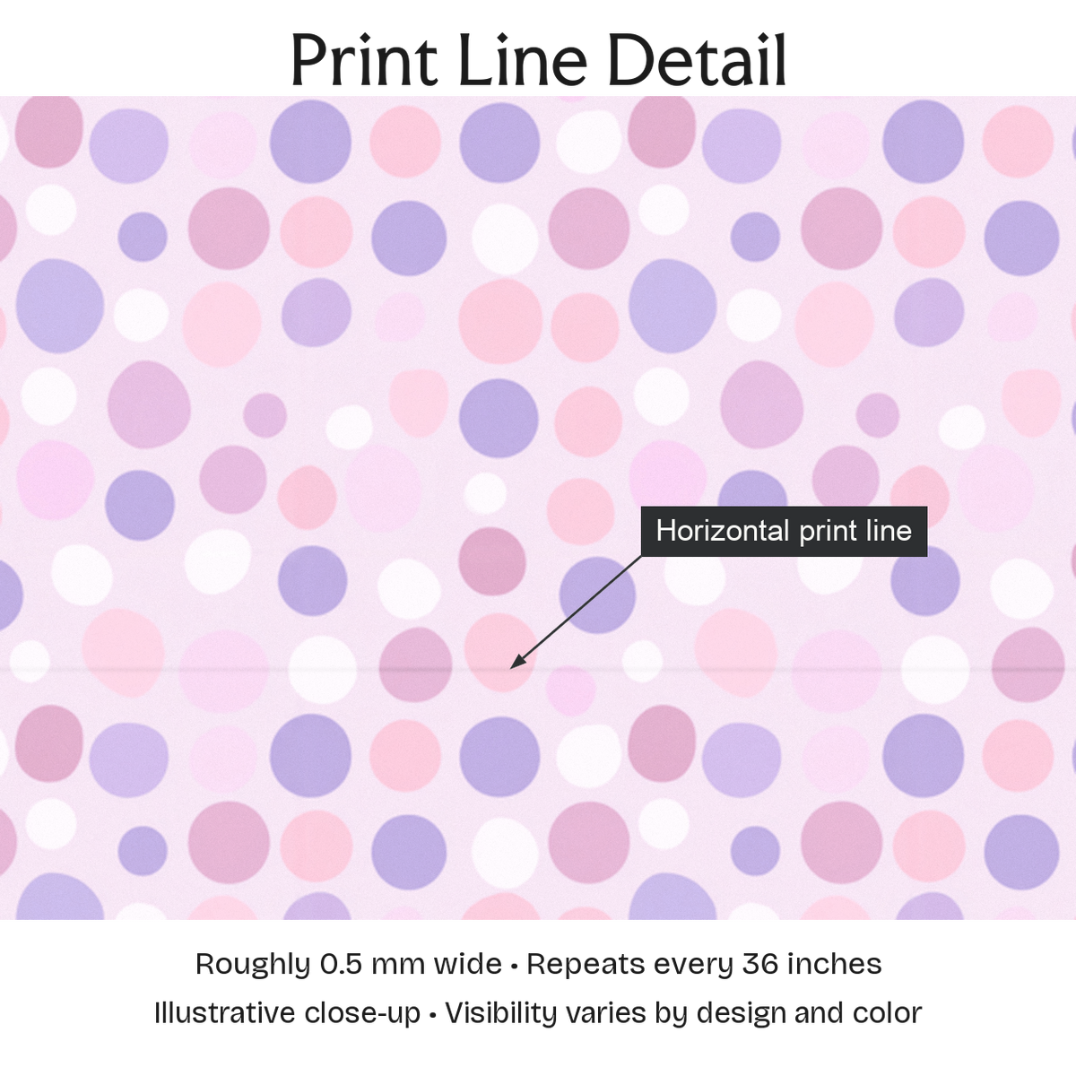 743314 — Print Line Detail. Illustrative close-up; visibility varies by design and color.