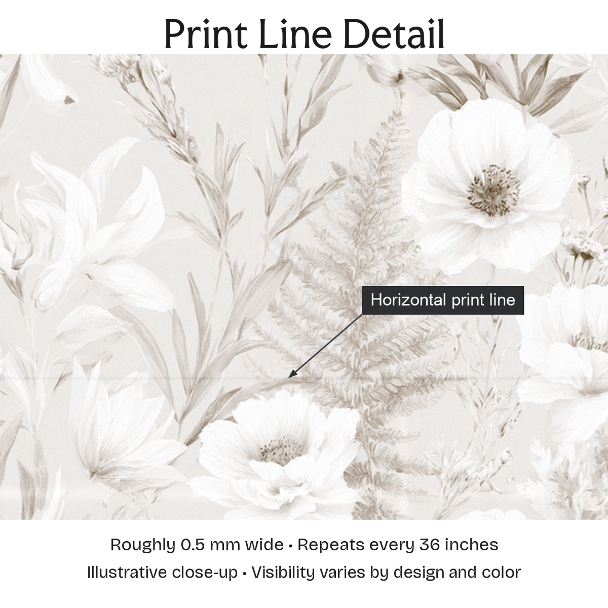 744013 — Print Line Detail. Illustrative close-up; visibility varies by design and color.