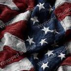 Red, white, and blue star and stripes pattern in an American flag style.