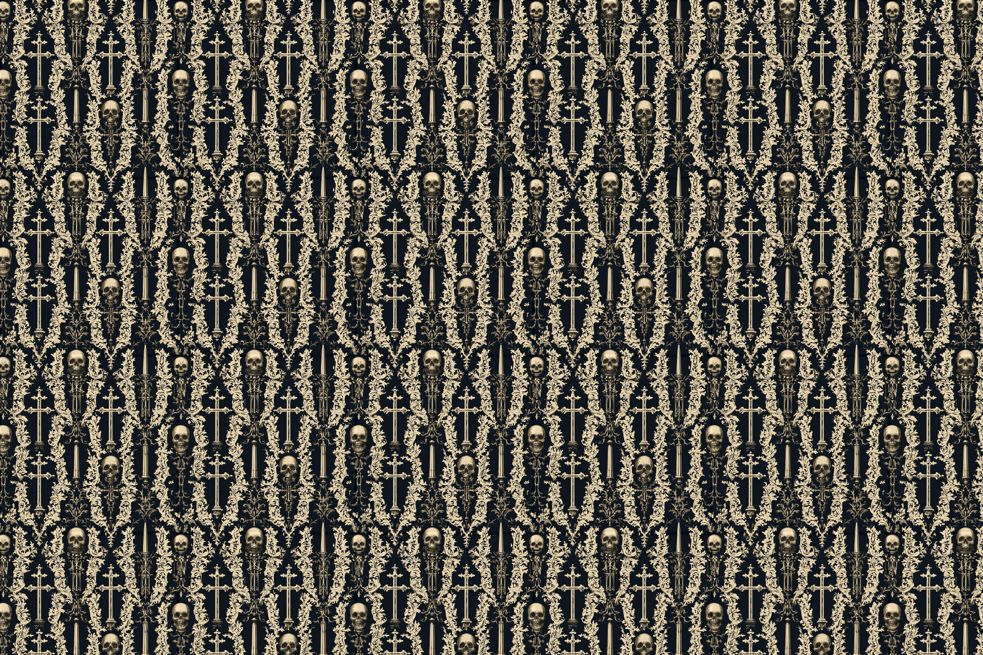 Grave Glamour: Gothic Skull Gift Wrap
