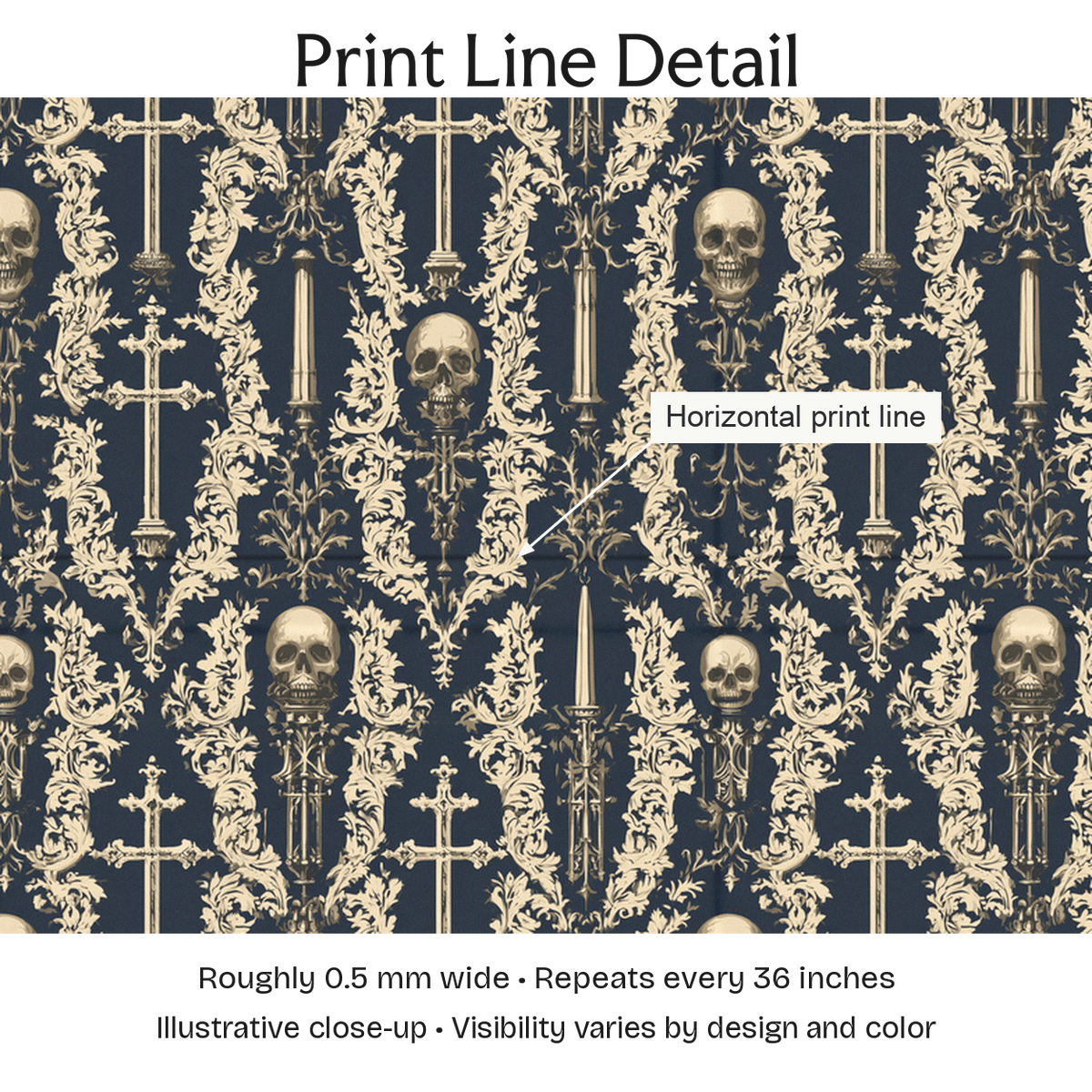 748670 — Print Line Detail. Illustrative close-up; visibility varies by design and color.