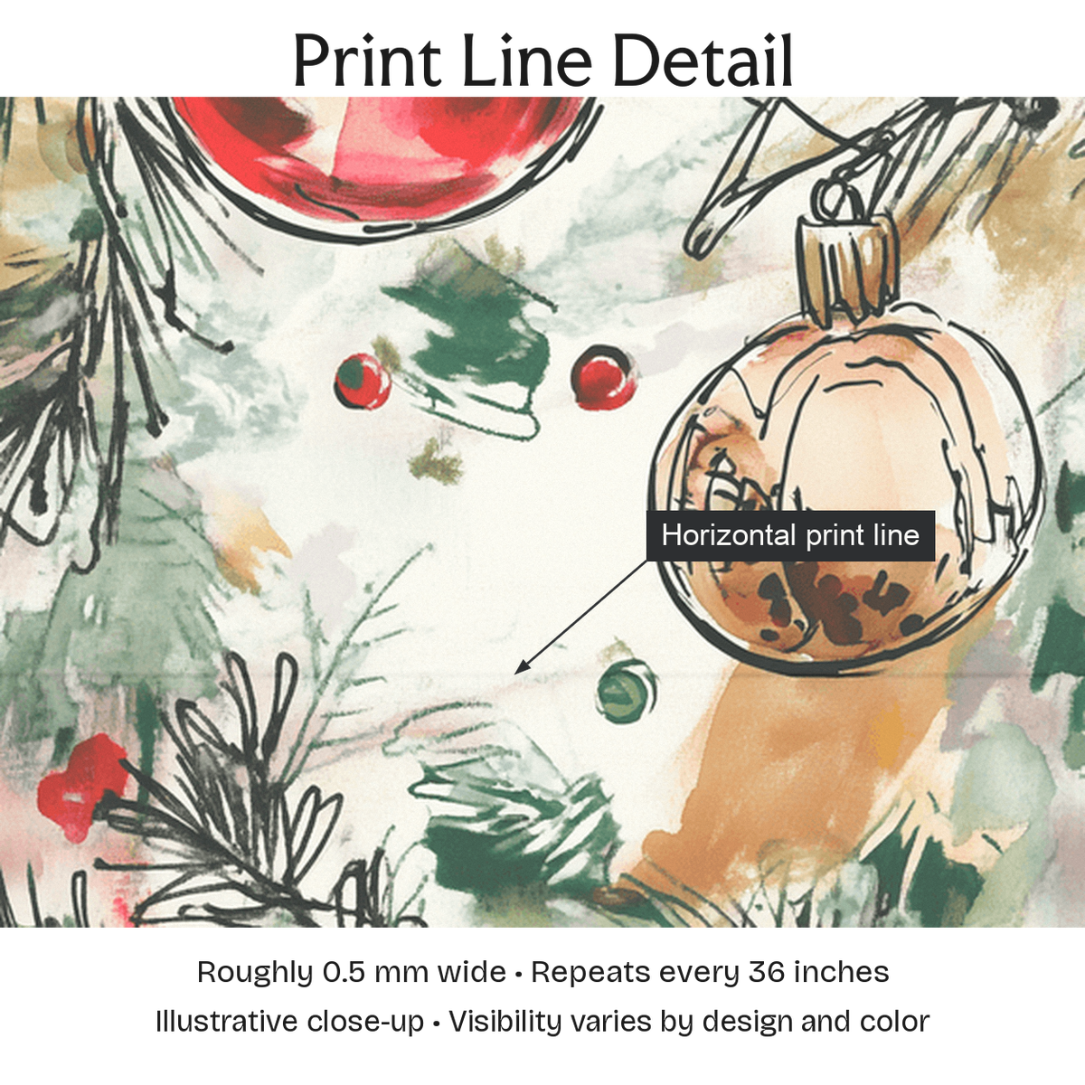 751102 — Print Line Detail. Illustrative close-up; visibility varies by design and color.