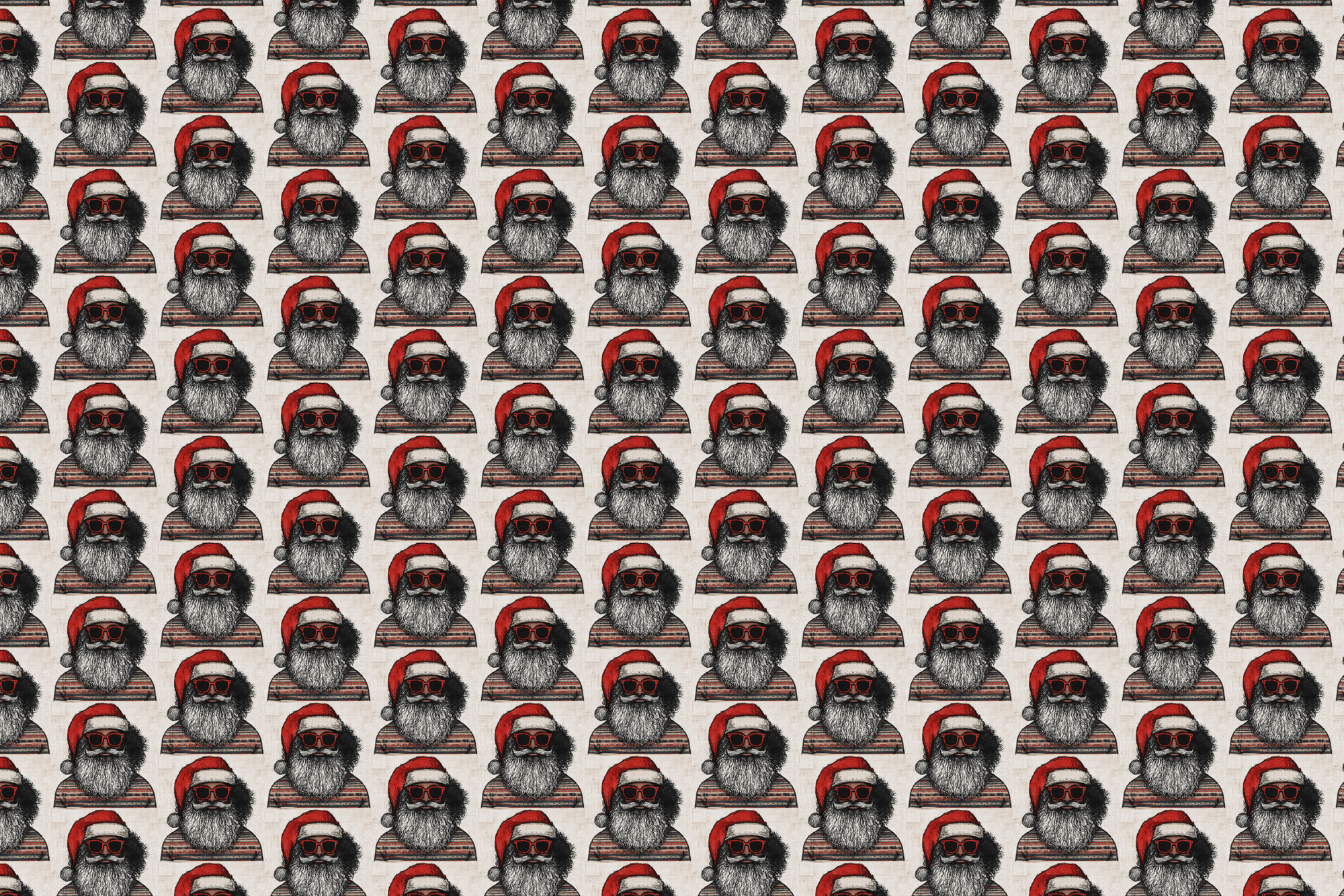 Kringle Swagger: Cool Hipster Santa Wrapping Paper