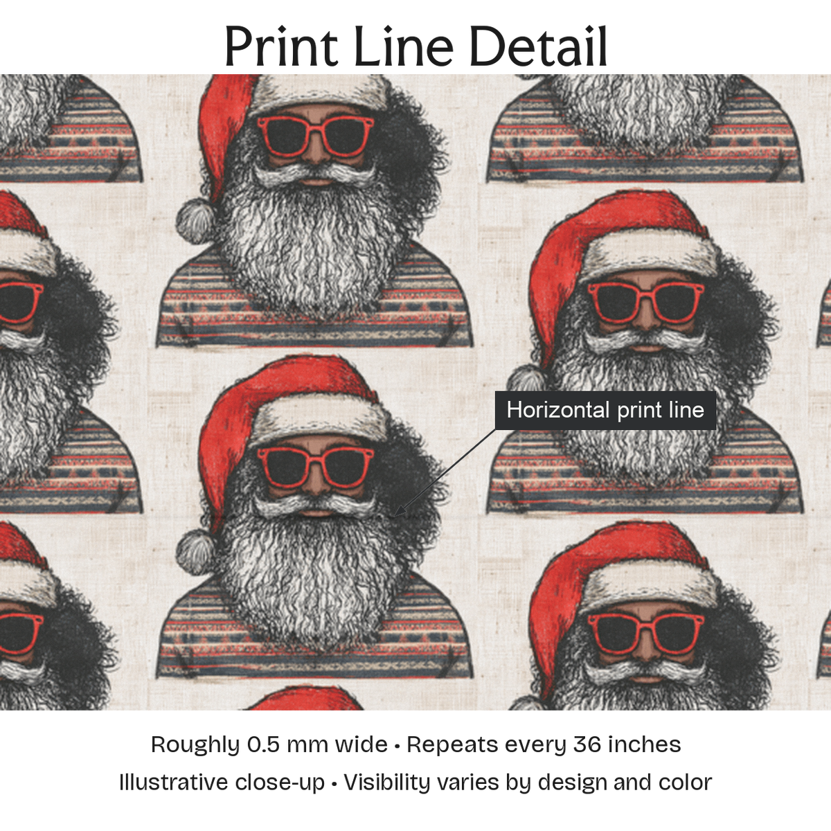 751188 — Print Line Detail. Illustrative close-up; visibility varies by design and color.