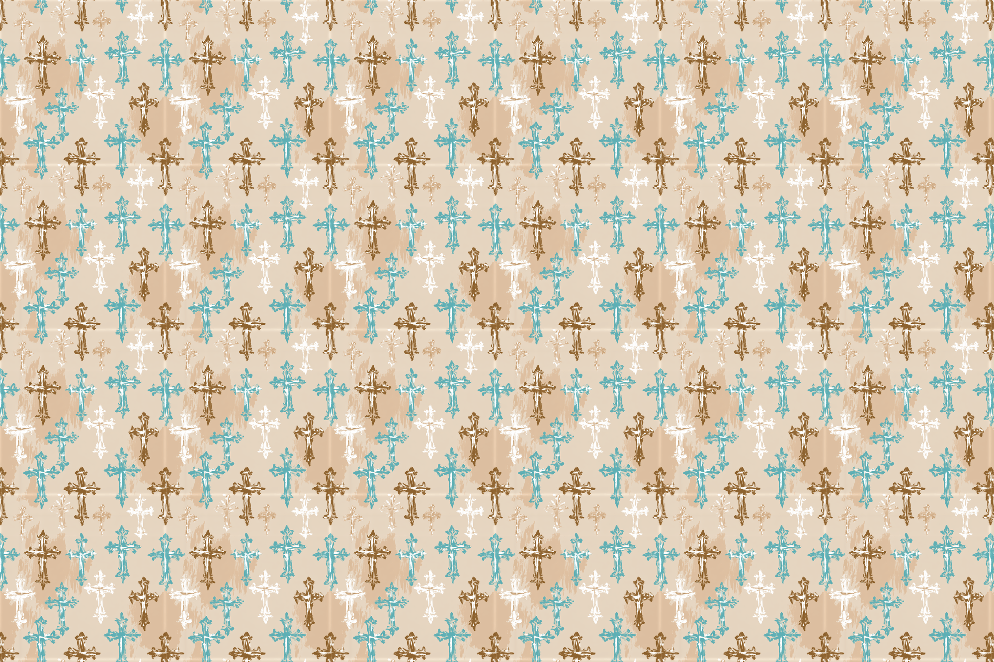 Cherished Crosses: Watercolor Christian Wrapping Paper