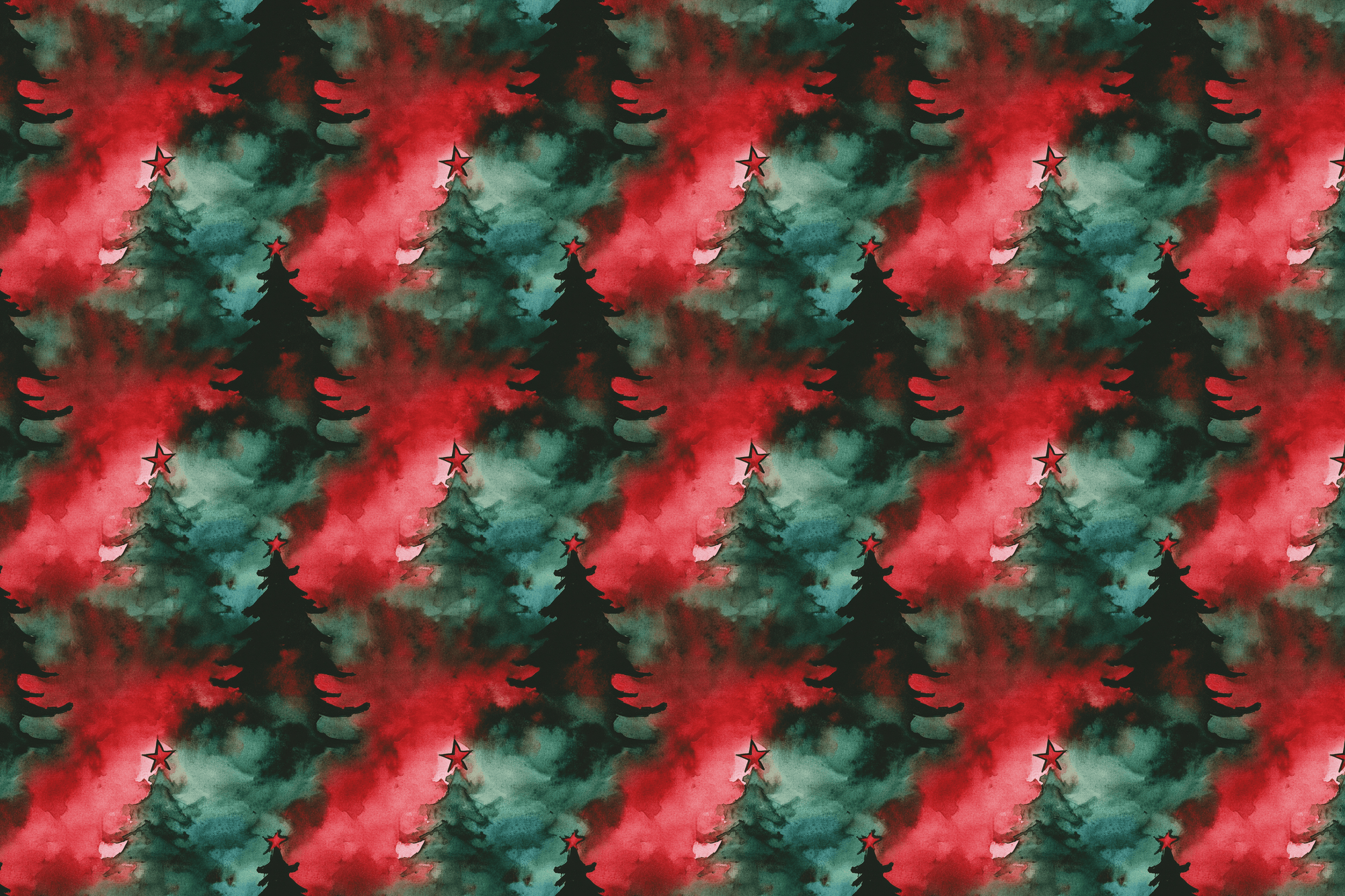 Watercolor Woods: Christmas Wrapping Paper