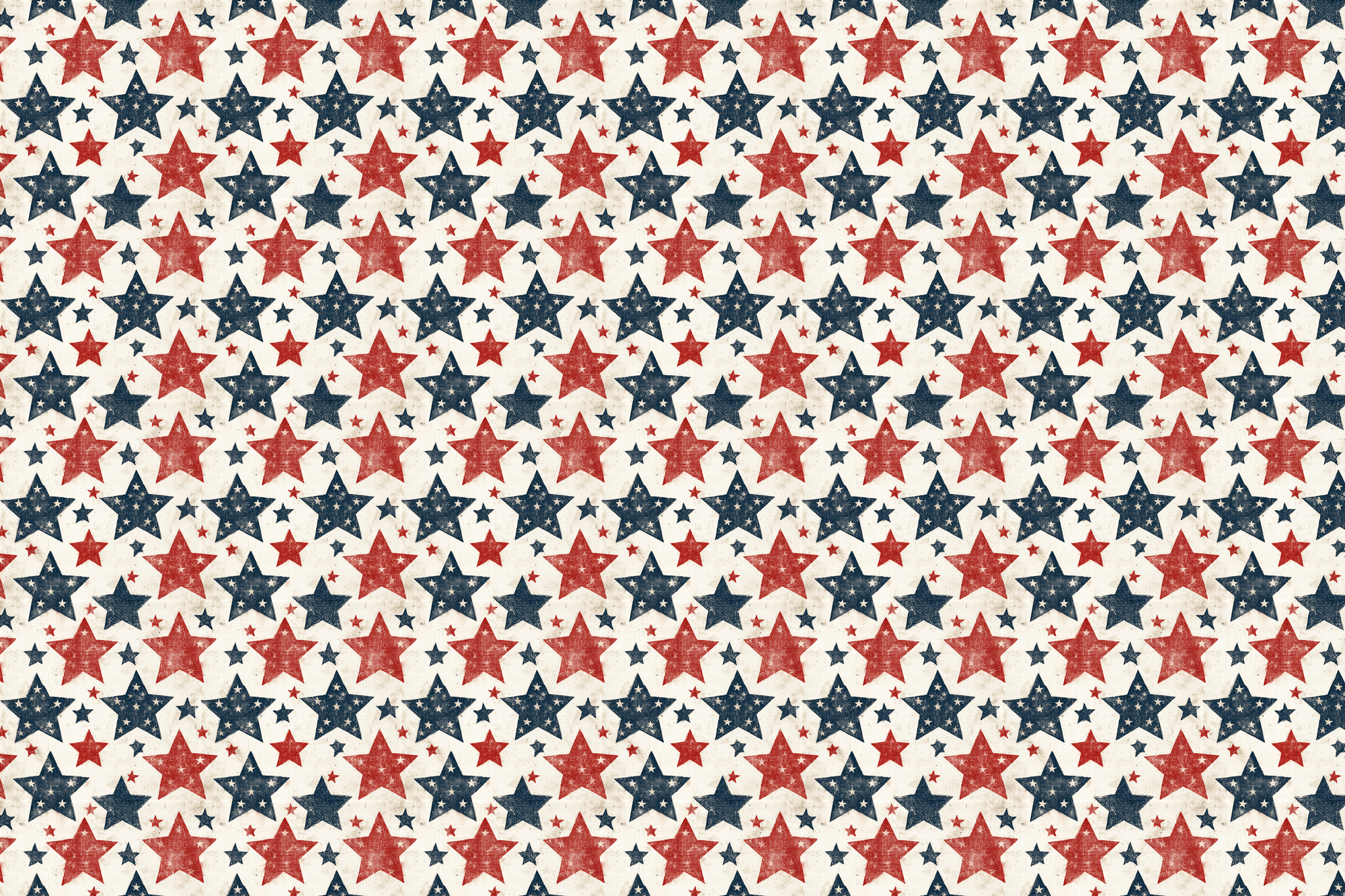 Dusty Democracy: Vintage Patriotic Stars Wrapping Paper