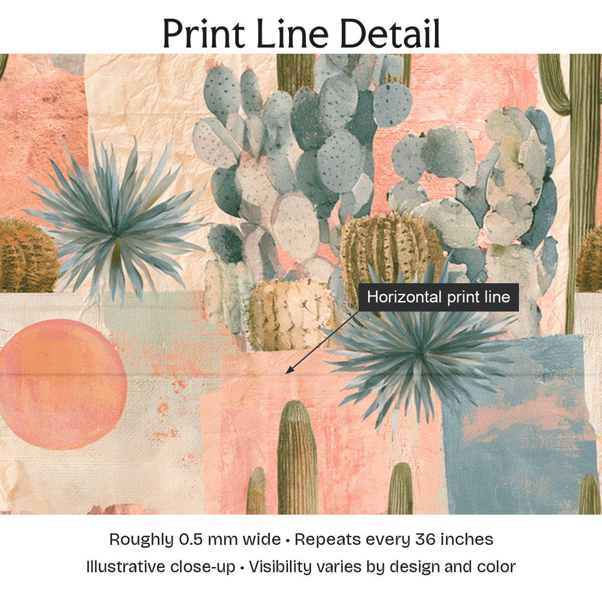 754676 — Print Line Detail. Illustrative close-up; visibility varies by design and color.