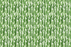 Seamless watercolor green cactus pattern with saguaro desert motifs on a white background.