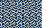 Vintage nautical rope pattern featuring seamless cream sailor knots on a dark navy blue background.