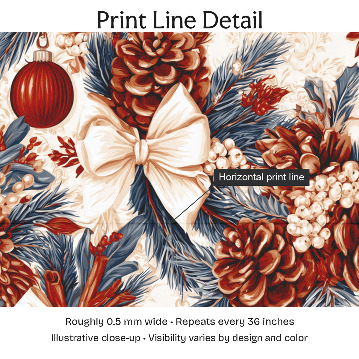 759457 — Print Line Detail. Illustrative close-up; visibility varies by design and color.