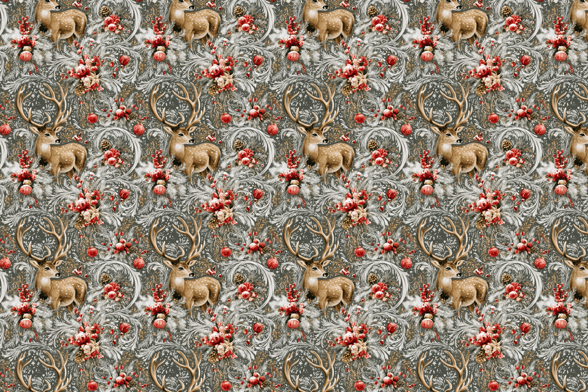 Beautiful Chalet: Vintage Stag Christmas Wrapping Paper