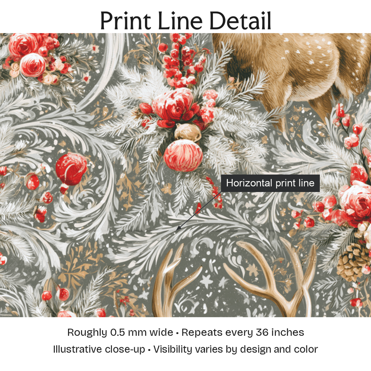 761204 — Print Line Detail. Illustrative close-up; visibility varies by design and color.