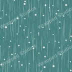 Teal and white pattern with abstract floral motifs and vertical stripes for a modern aesthetic.