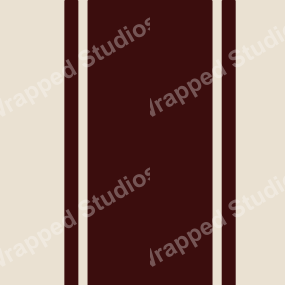 Minimalist stripe pattern with a wide maroon band flanked by thin beige stripes.
