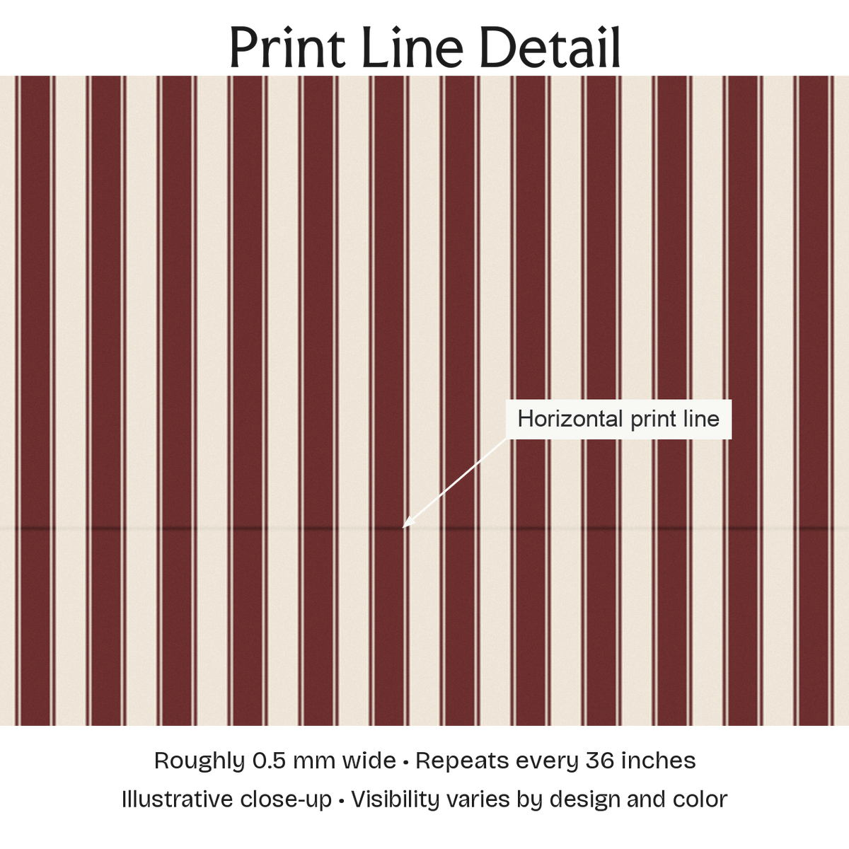 762559 — Print Line Detail. Illustrative close-up; visibility varies by design and color.