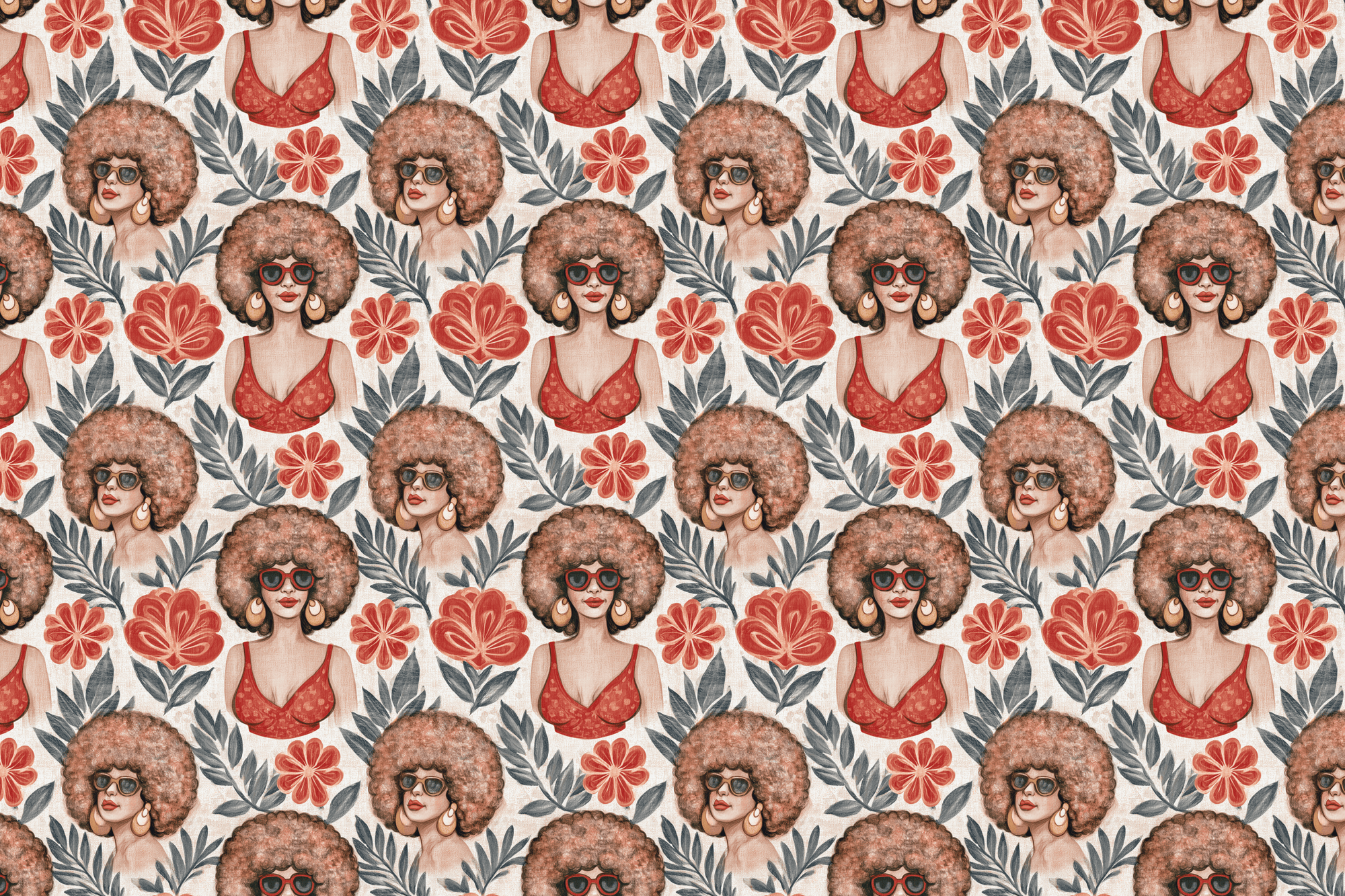 Groovy Goddess: Retro Tropical Botanical Gift Wrap