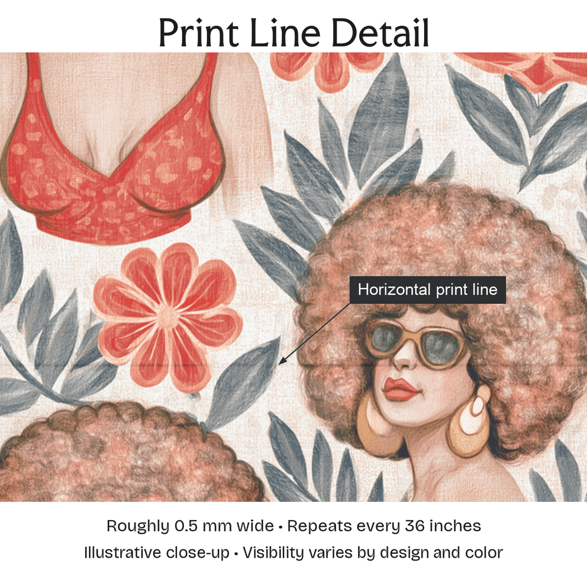 767143 — Print Line Detail. Illustrative close-up; visibility varies by design and color.
