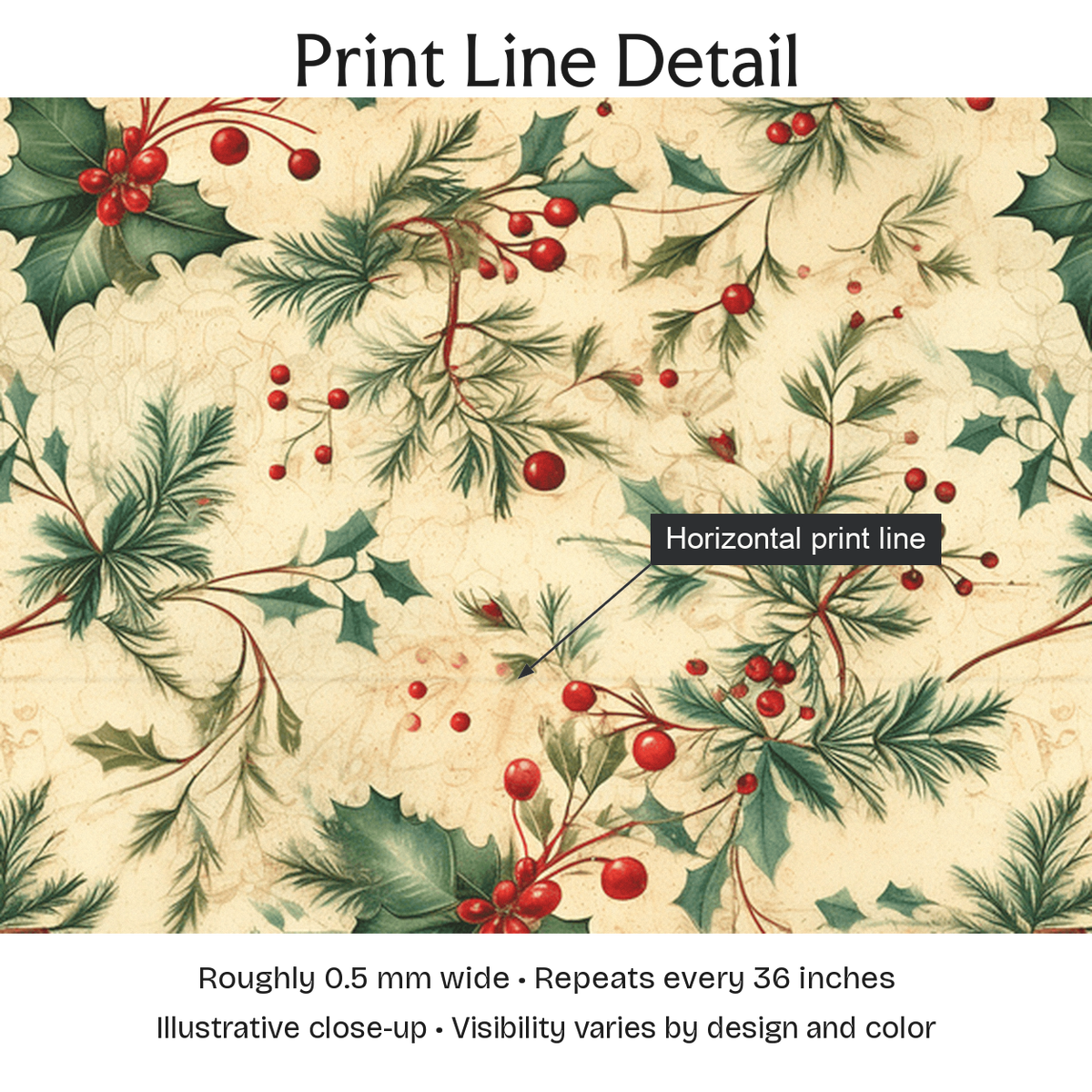 769455 — Print Line Detail. Illustrative close-up; visibility varies by design and color.