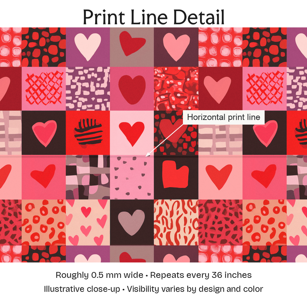 770894 — Print Line Detail. Illustrative close-up; visibility varies by design and color.