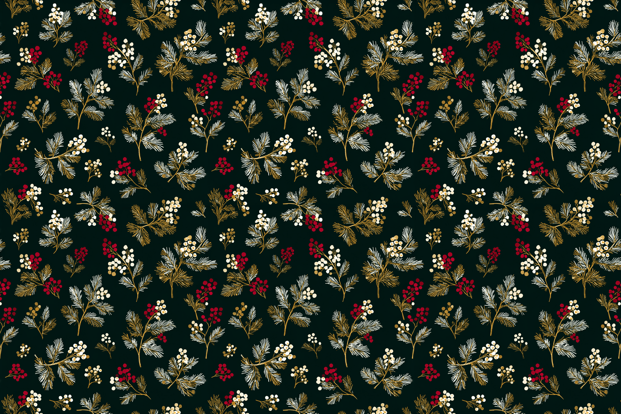 Dark Festive Fir: Christmas Gift Wrap