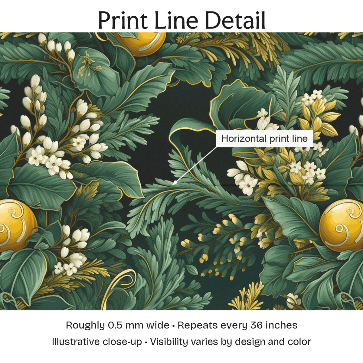 771320 — Print Line Detail. Illustrative close-up; visibility varies by design and color.