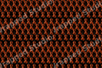 Elegant violin pattern with repeating brown wooden classical instruments on a black background.