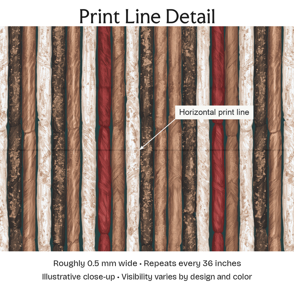 773155 — Print Line Detail. Illustrative close-up; visibility varies by design and color.