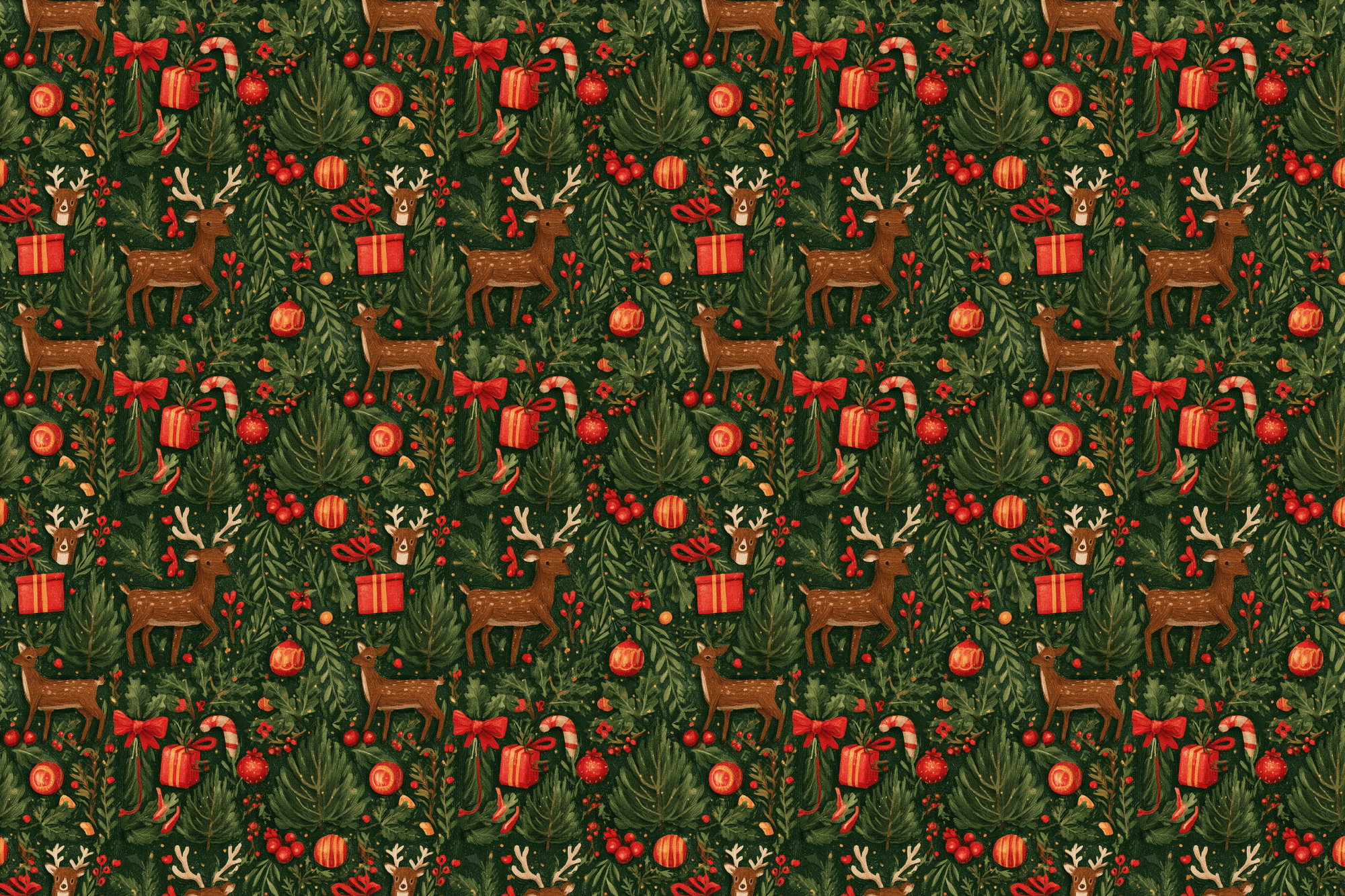 Woodland Whimsy: Vintage Christmas Wrapping Paper