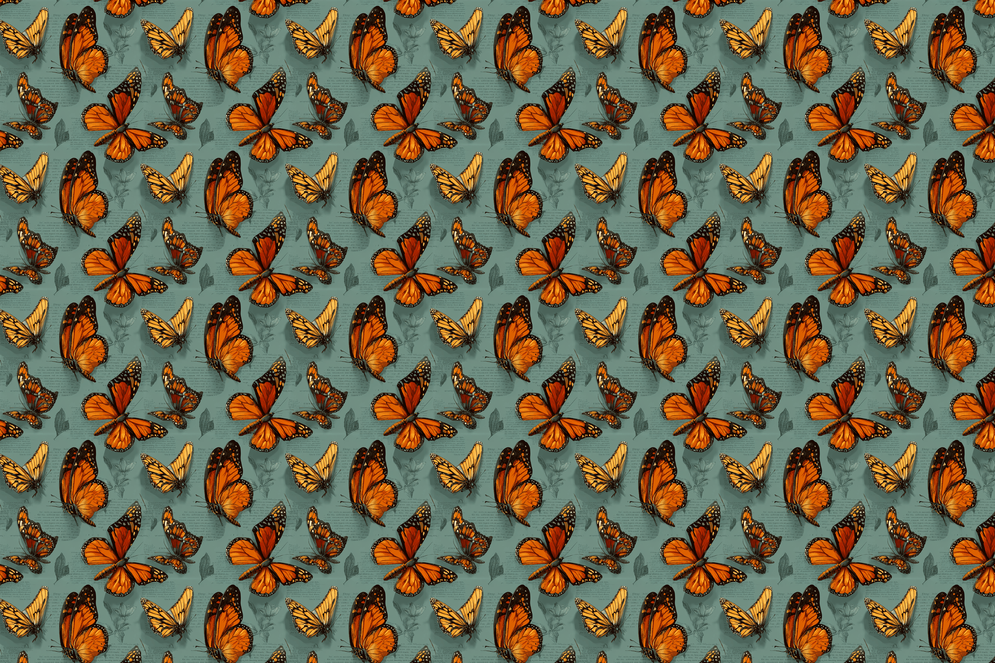 Fluttering Monarchs: Vintage Gift Wrap