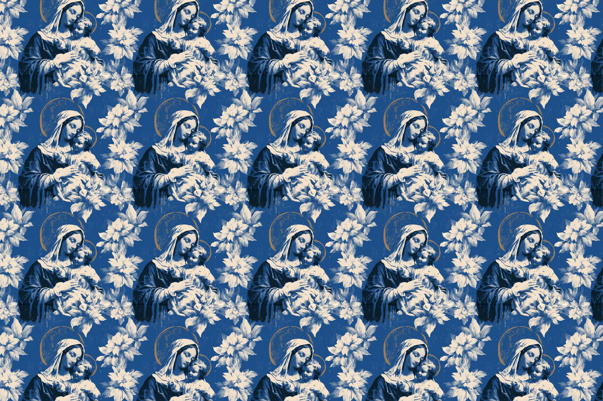 Blessed Blueprint: Vintage Madonna Wrapping Paper