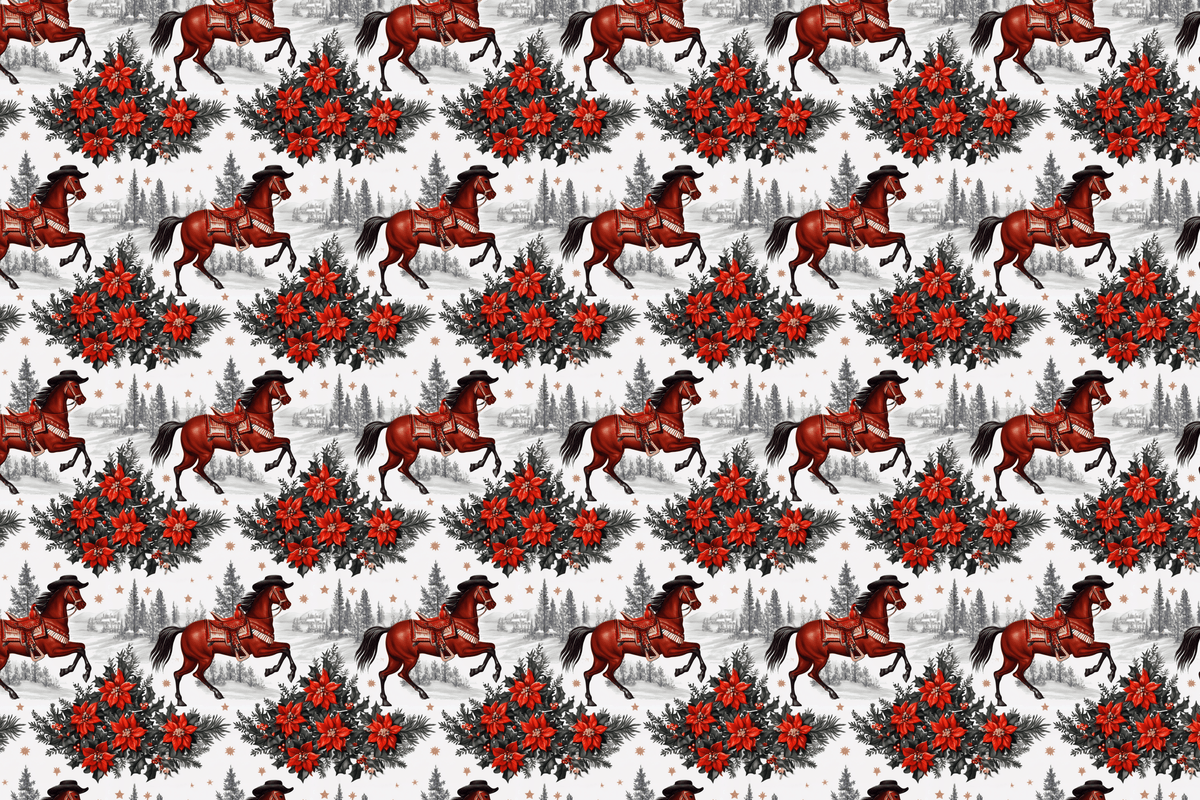 Yeehaw Yuletide: Western Christmas Wrapping Paper