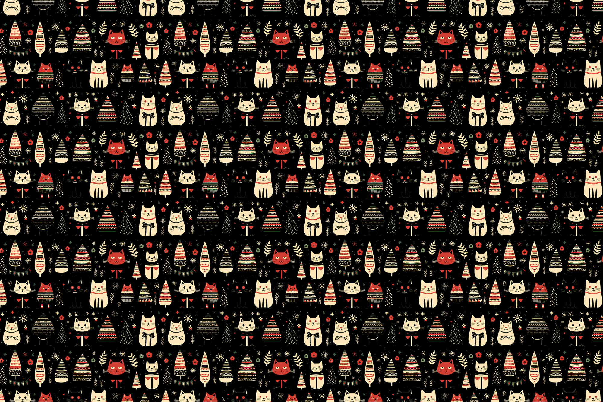Merry Meow: Christmas Cat Wrapping Paper