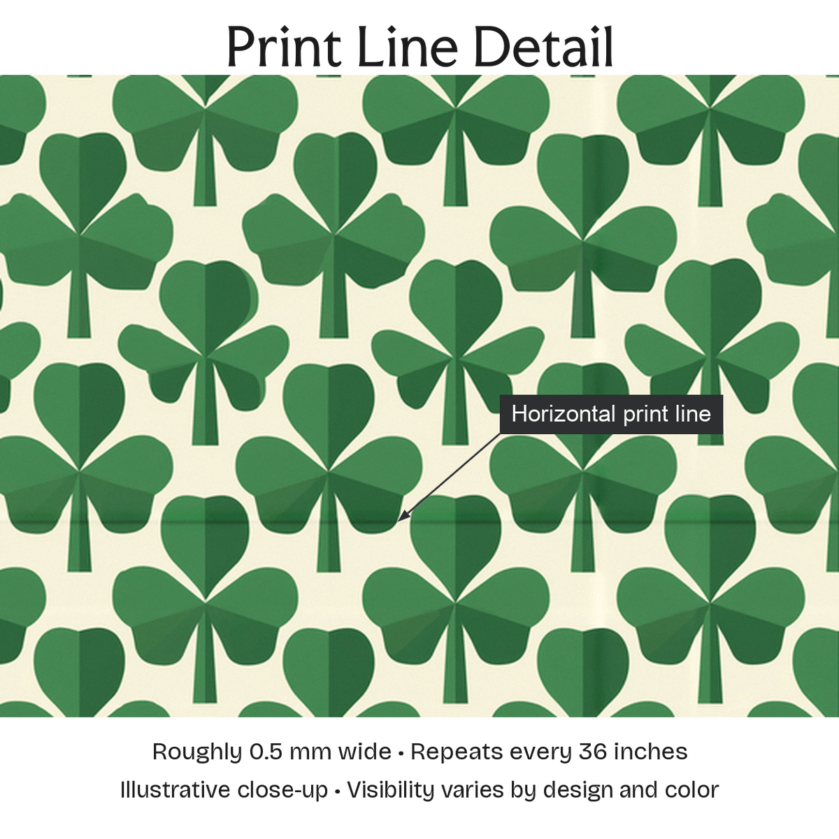 787650 — Print Line Detail. Illustrative close-up; visibility varies by design and color.