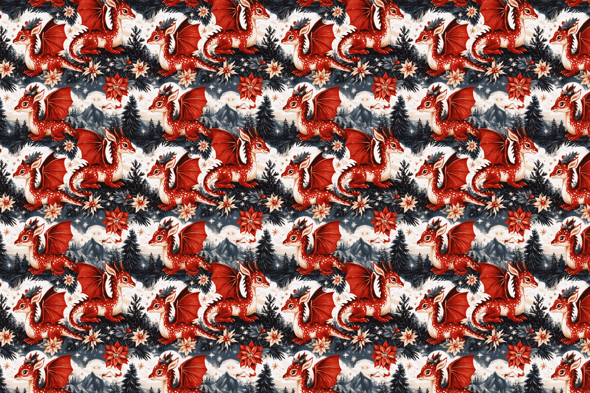 Ho Ho Hiss: Baby Christmas Dragon Wrapping Paper