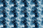 Painterly blue abstract pattern with visible brushstrokes creating depth and texture.