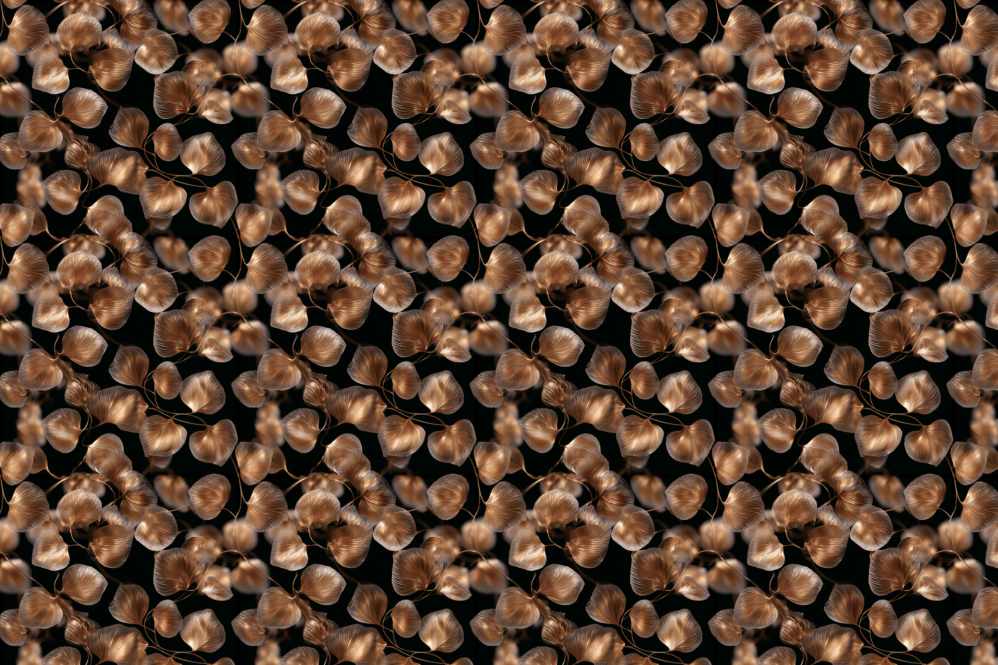 Gilded Gardens: Bronze Botanical Wrapping Paper