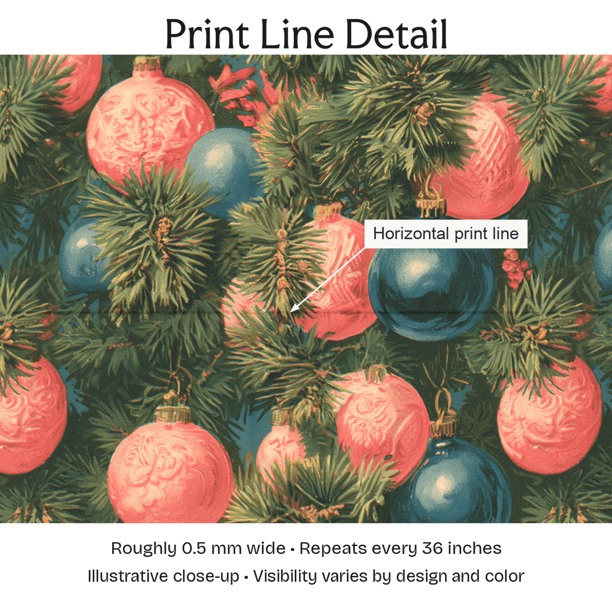 798939 — Print Line Detail. Illustrative close-up; visibility varies by design and color.