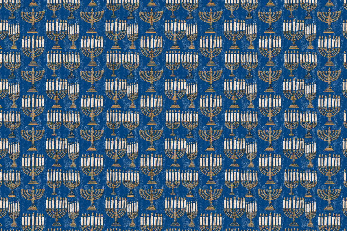 Majestic Menorahs: Vintage Hanukkah Gift Wrap