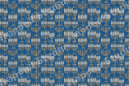 Vintage Hanukkah menorah pattern with gold candelabras and white candles on a royal blue background.
