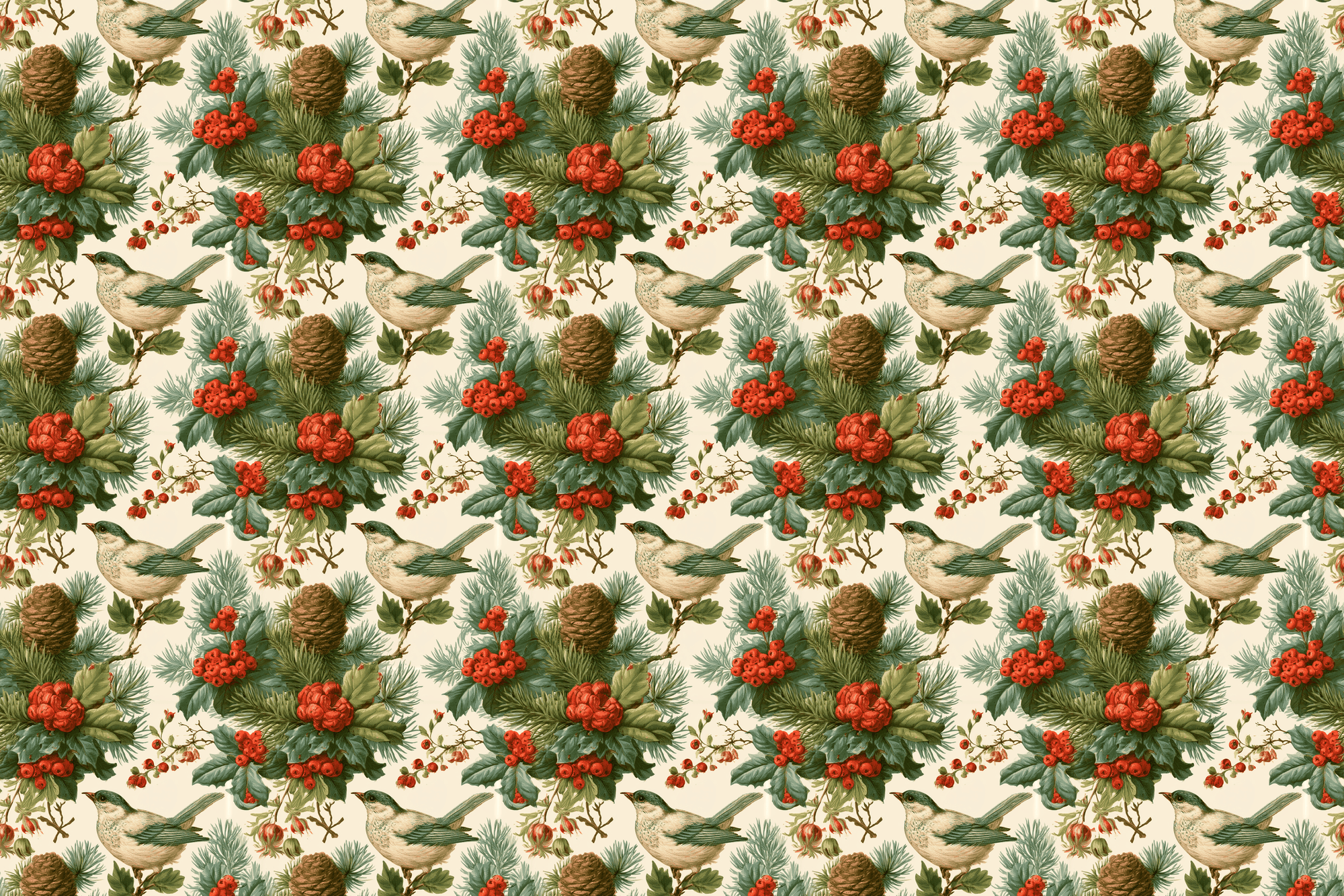 Wintry Woodlands: Vintage Cottagecore Botanical
