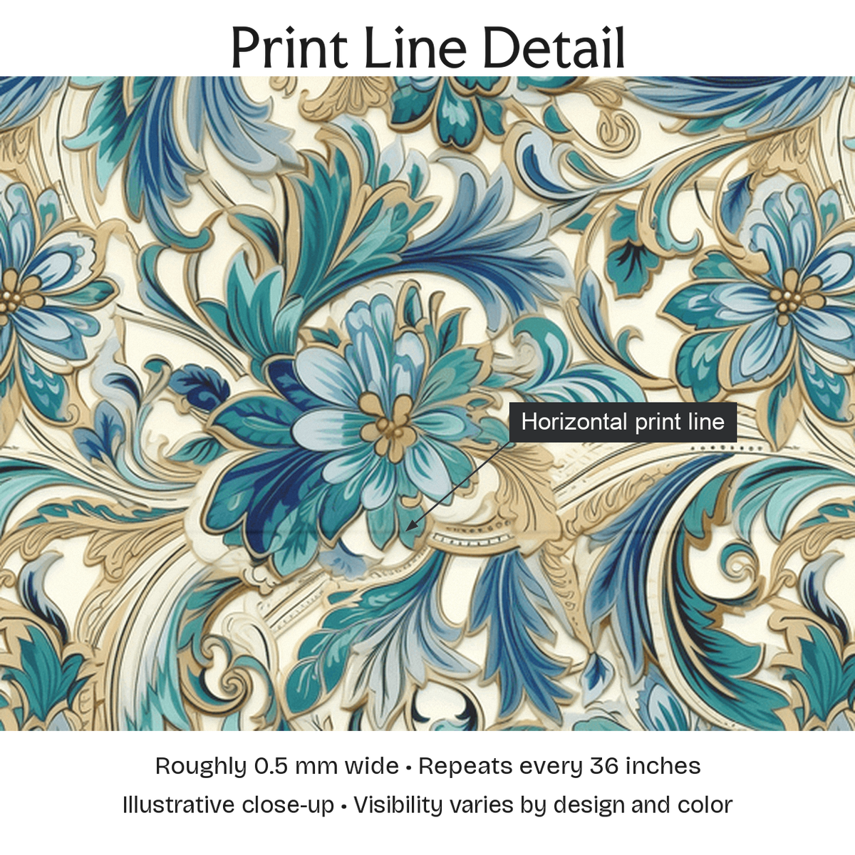 819514 — Print Line Detail. Illustrative close-up; visibility varies by design and color.