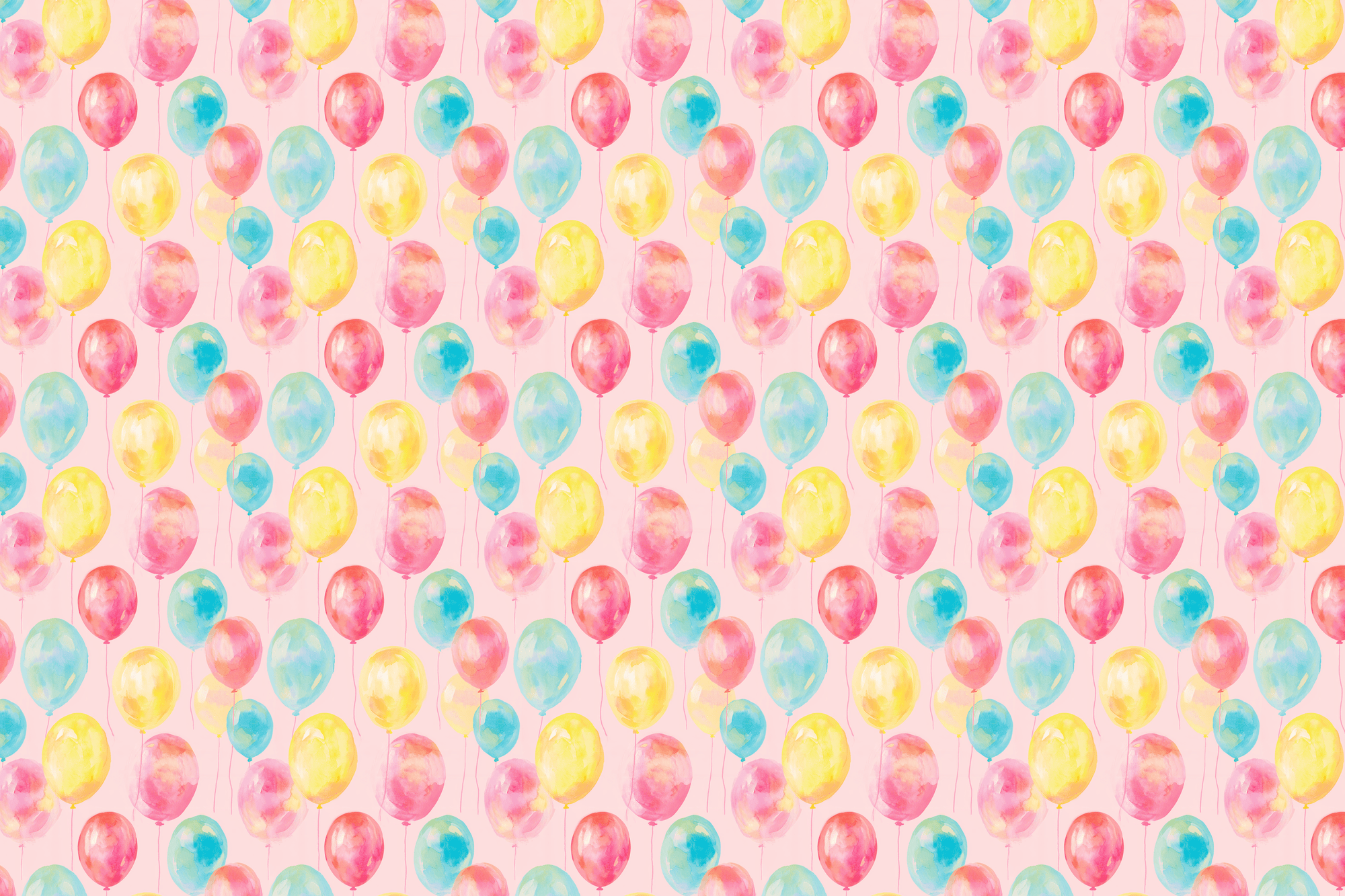 Helium Happiness: Watercolor Balloon Wrapping Paper