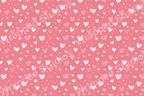 Playful hearts pattern in white on a pink background, perfect for a cheerful and romantic design.
