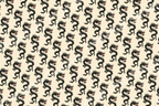 Seamless vintage Chinese dragon pattern in black and red on a cream background.