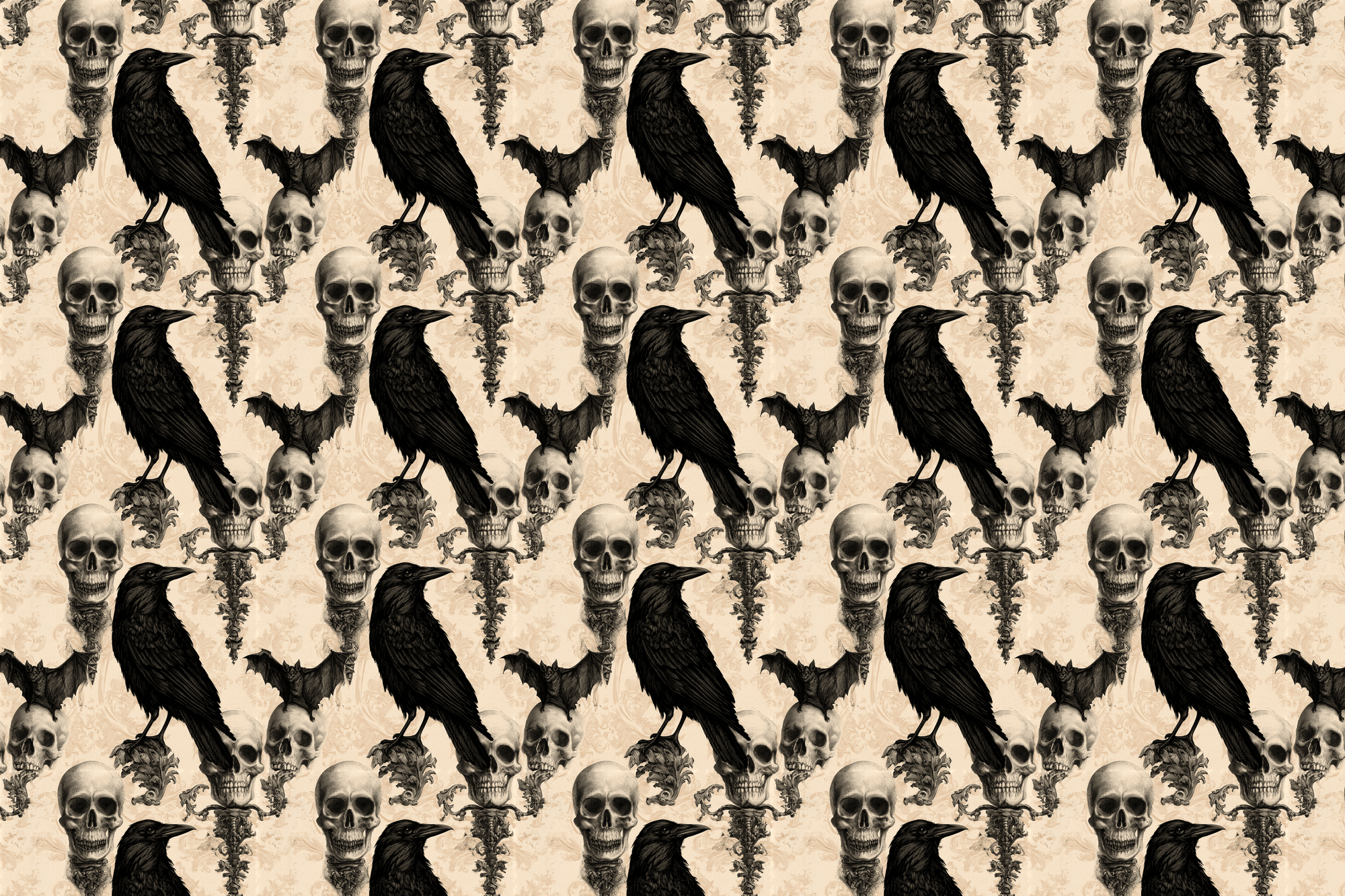 Grim Ravens: Gothic Wrapping Paper