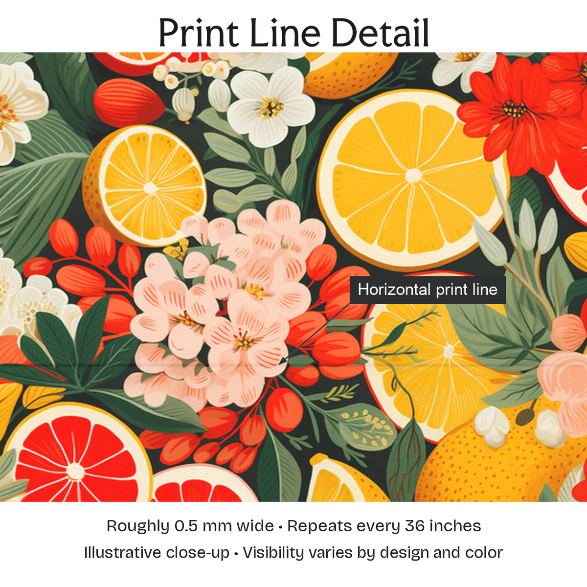 828461 — Print Line Detail. Illustrative close-up; visibility varies by design and color.